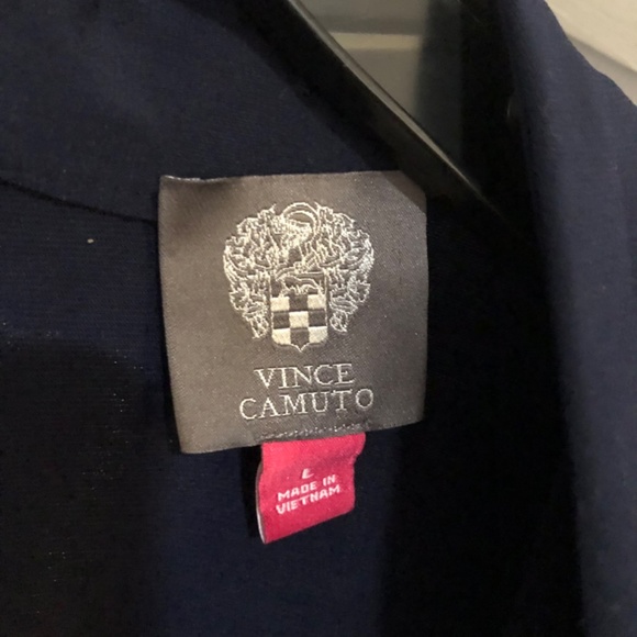 Vince Camuto Navy Blue Pantsuit One Piece Jumpsuit Women’s Large - Picture 2 of 4